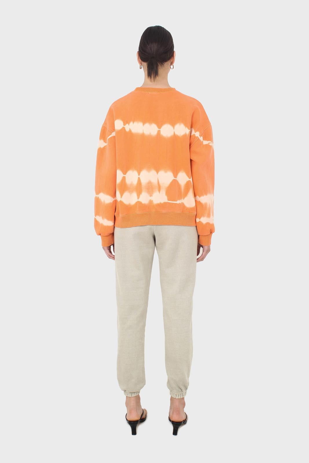 Orange tie dye crewneck sweatshirt