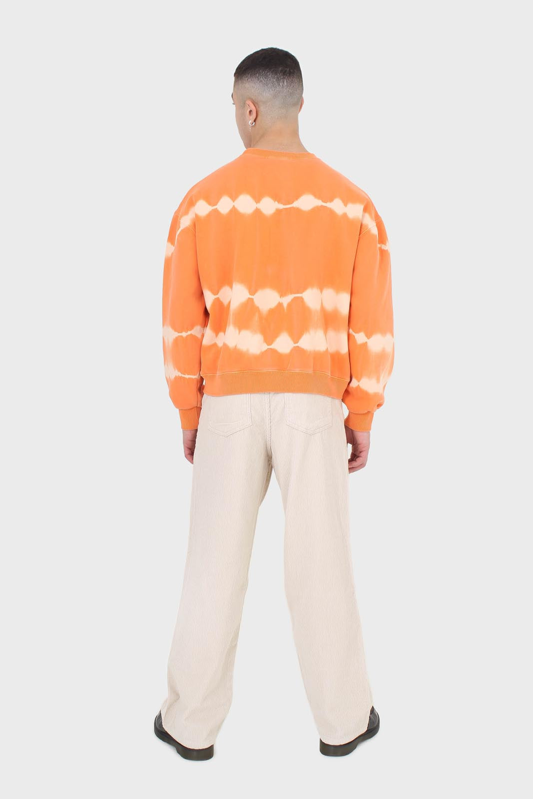 Orange tie dye crewneck sweatshirt