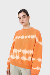 Orange tie dye crewneck sweatshirt