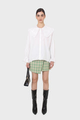 White large collar blouse