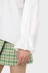 White large collar blouse