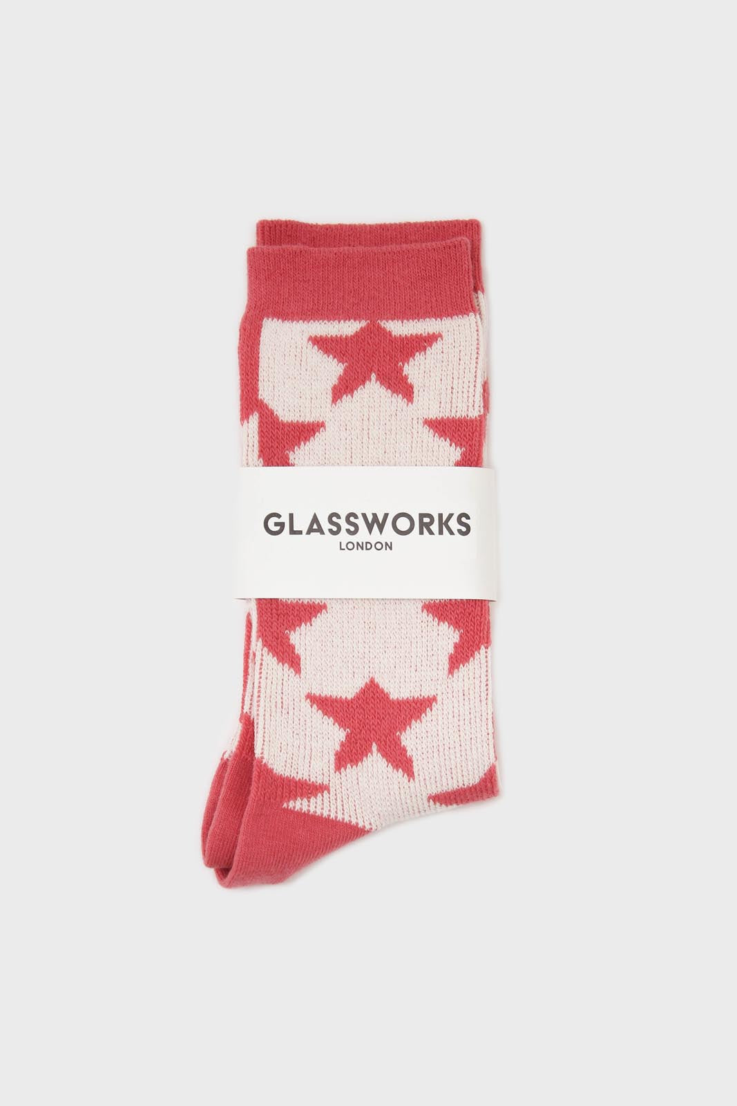Pink contrast stars socks