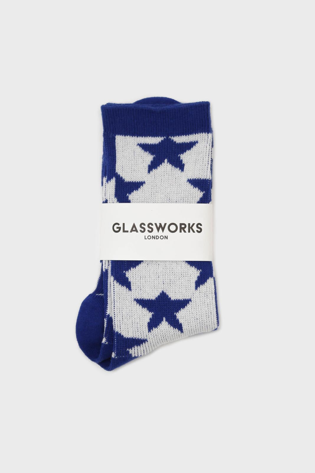 Cobalt contrast stars socks