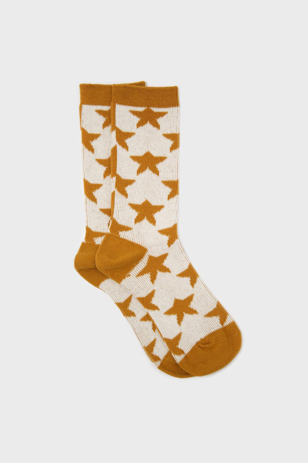 Mustard contrast stars socks