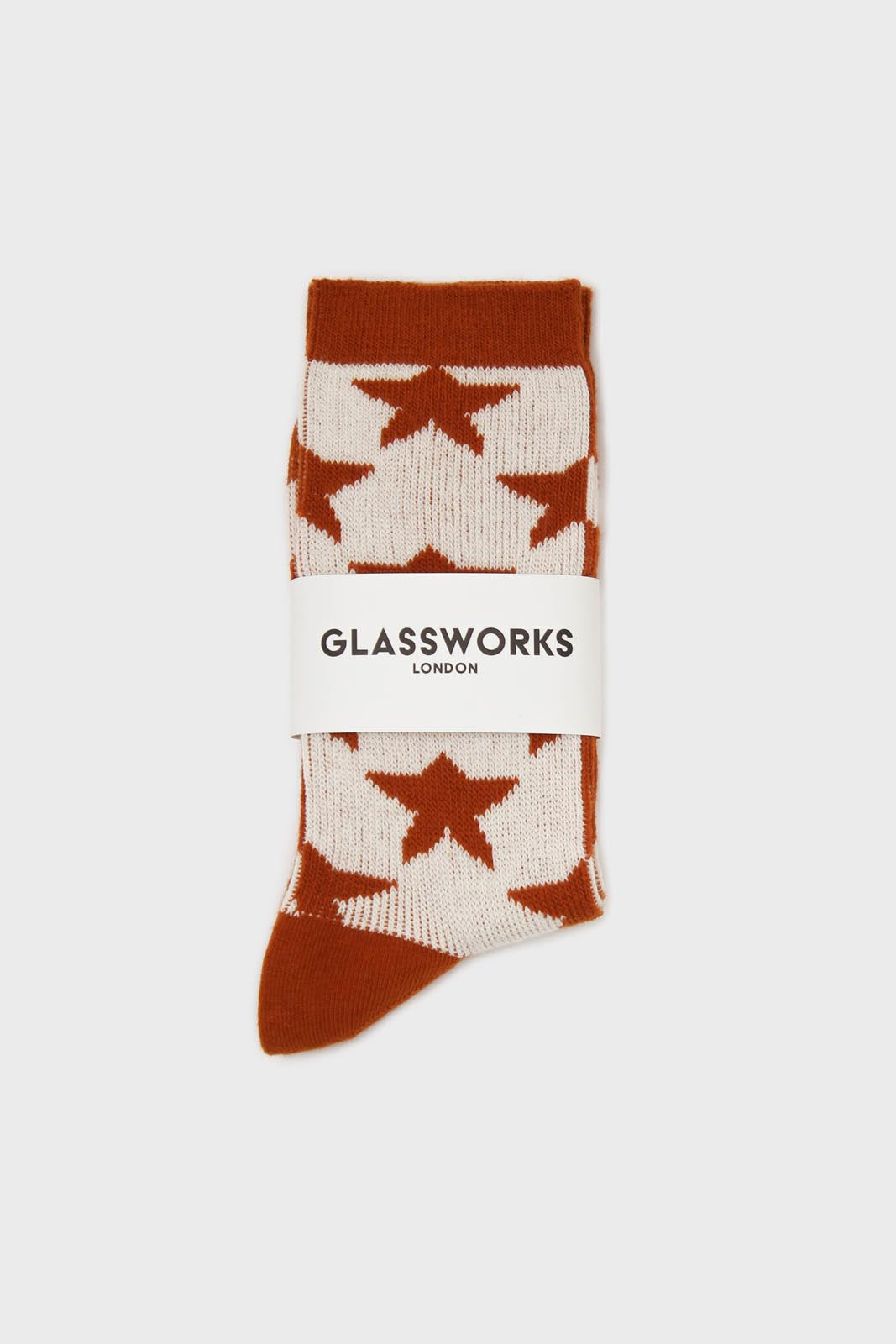 Orange contrast stars socks