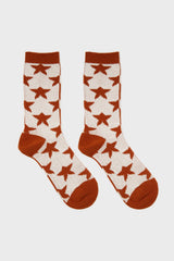 Orange contrast stars socks