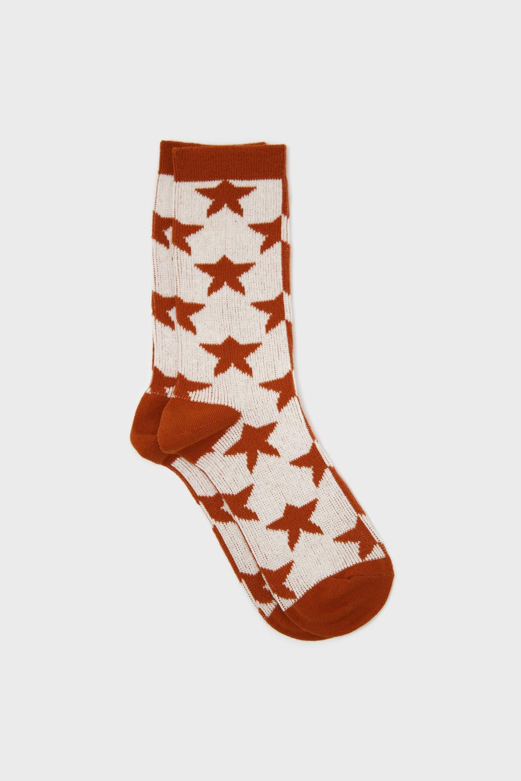 Orange contrast stars socks