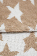 Beige contrast stars socks