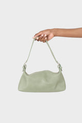 Sage vegan leather shoulder bag