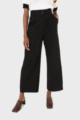 Black smart sweatpant trousers