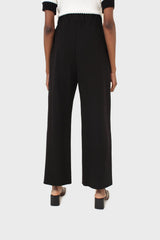Black smart sweatpant trousers