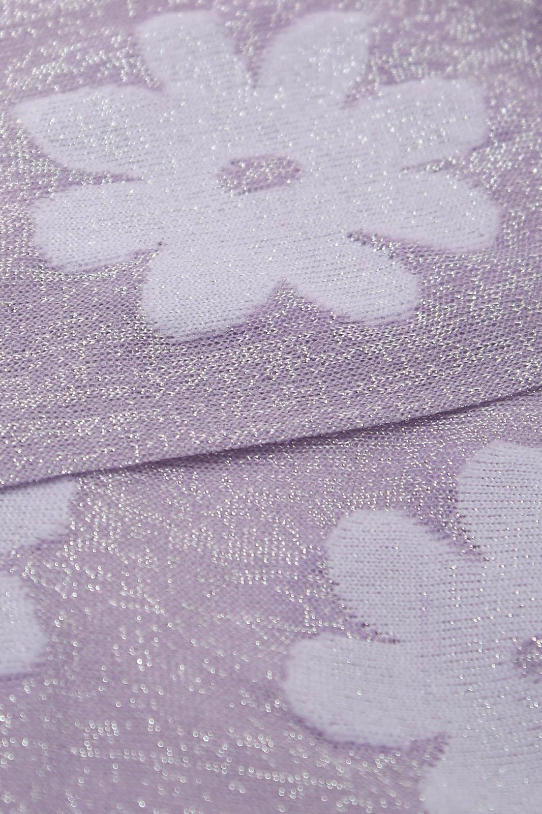 Lilac metallic sheer daisy socks