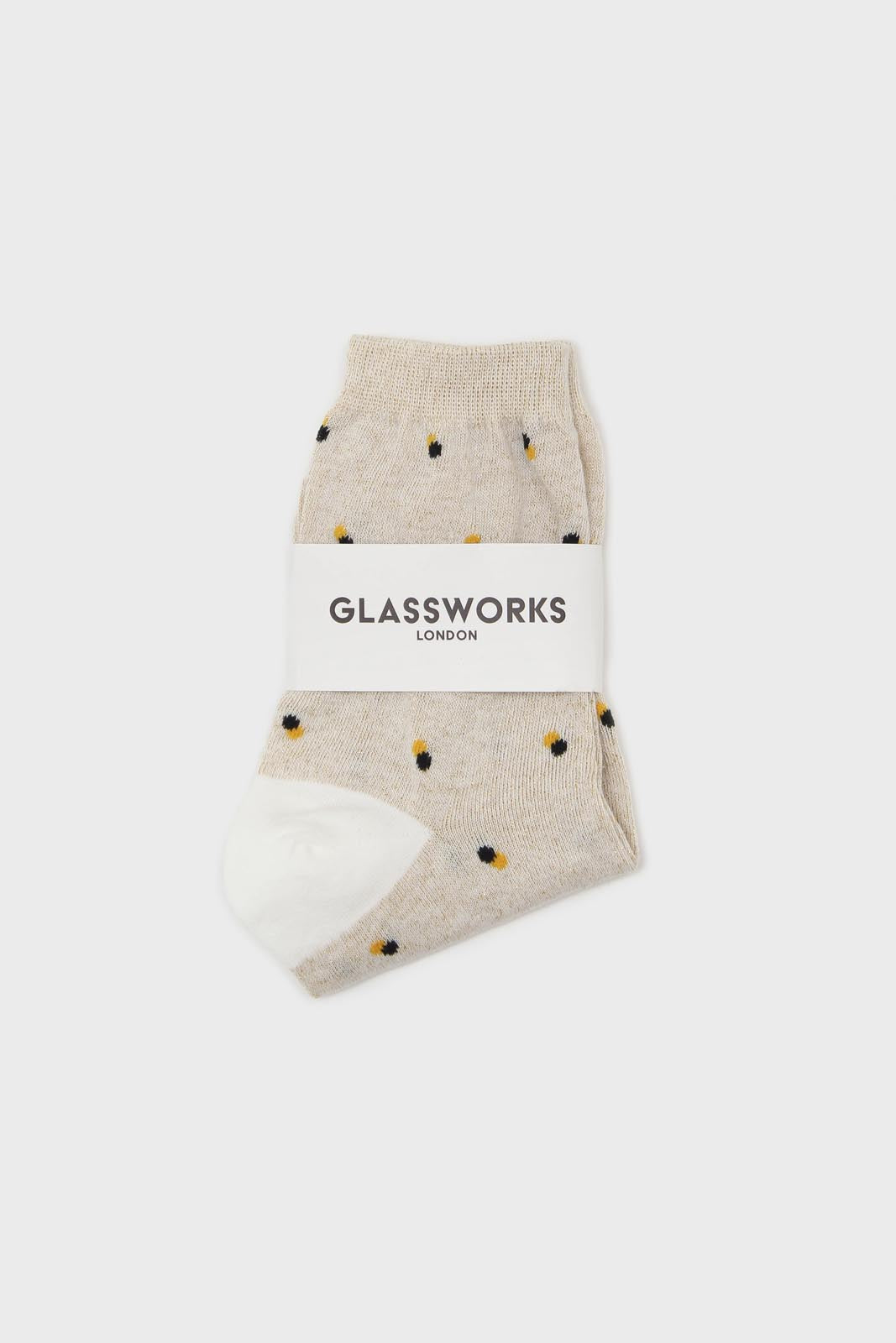 Ivory double dot socks