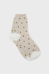 Ivory double dot socks