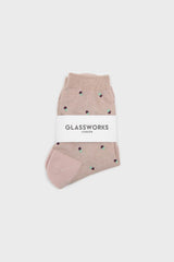Pink double dot socks