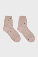 Pink double dot socks