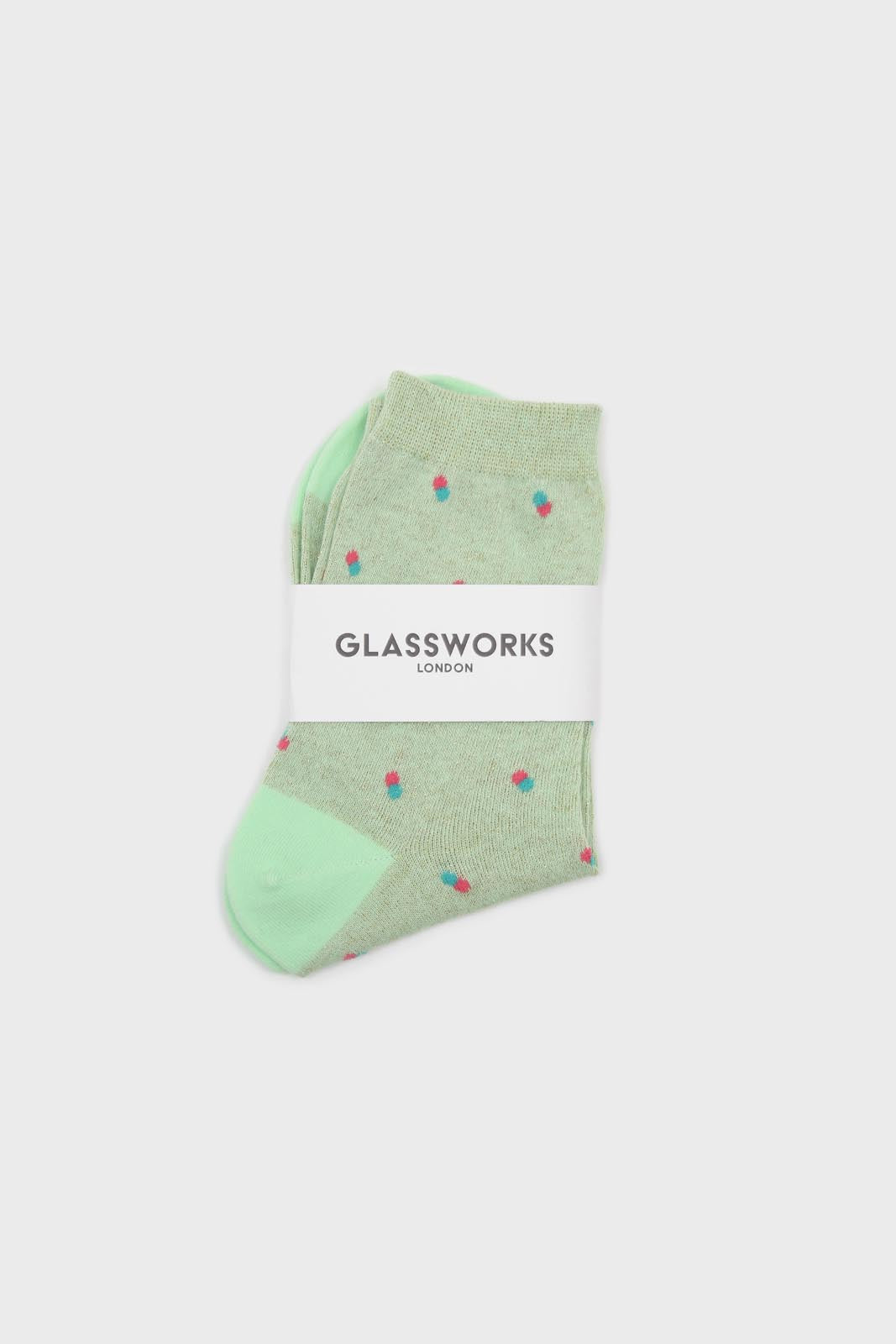 Green double dot socks