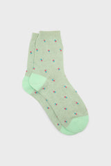 Green double dot socks