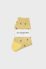 Yellow double dot socks