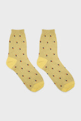 Yellow double dot socks