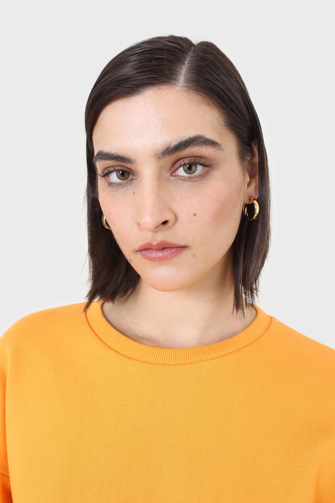 Tangerine cropped cut off sweatshirt