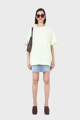 Lime green crew neck short sleeve tee