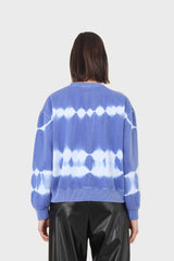 Cobalt blue tie dye crewneck sweatshirt