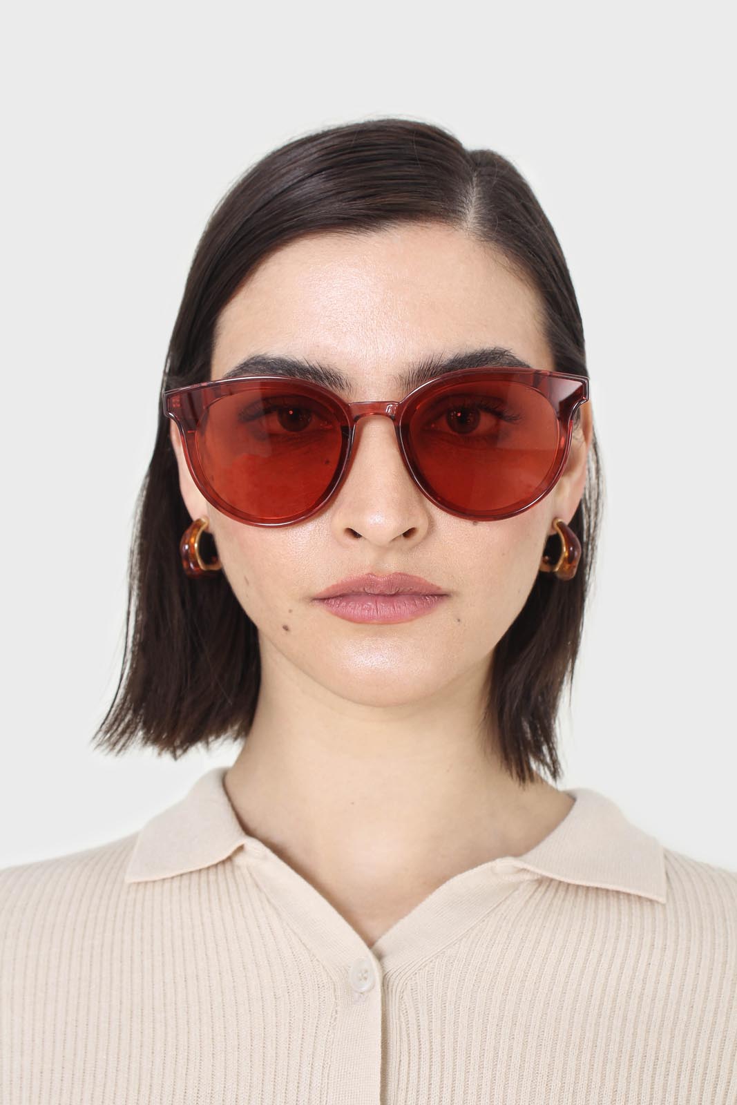 Red colourblock sunglasses