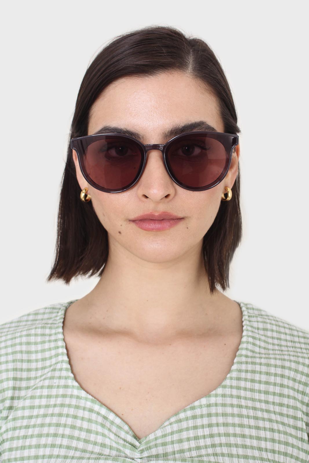 Purple colourblock sunglasses