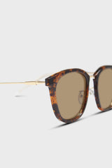 Tortoise shell and gold arm classic sunglasses