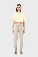 Yellow perfect cropped short sleeve tee