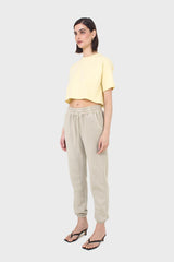 Yellow perfect cropped short sleeve tee