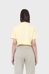 Yellow perfect cropped short sleeve tee