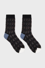 Black and rainbow diamond glitter socks