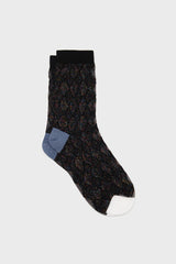 Black and rainbow diamond glitter socks