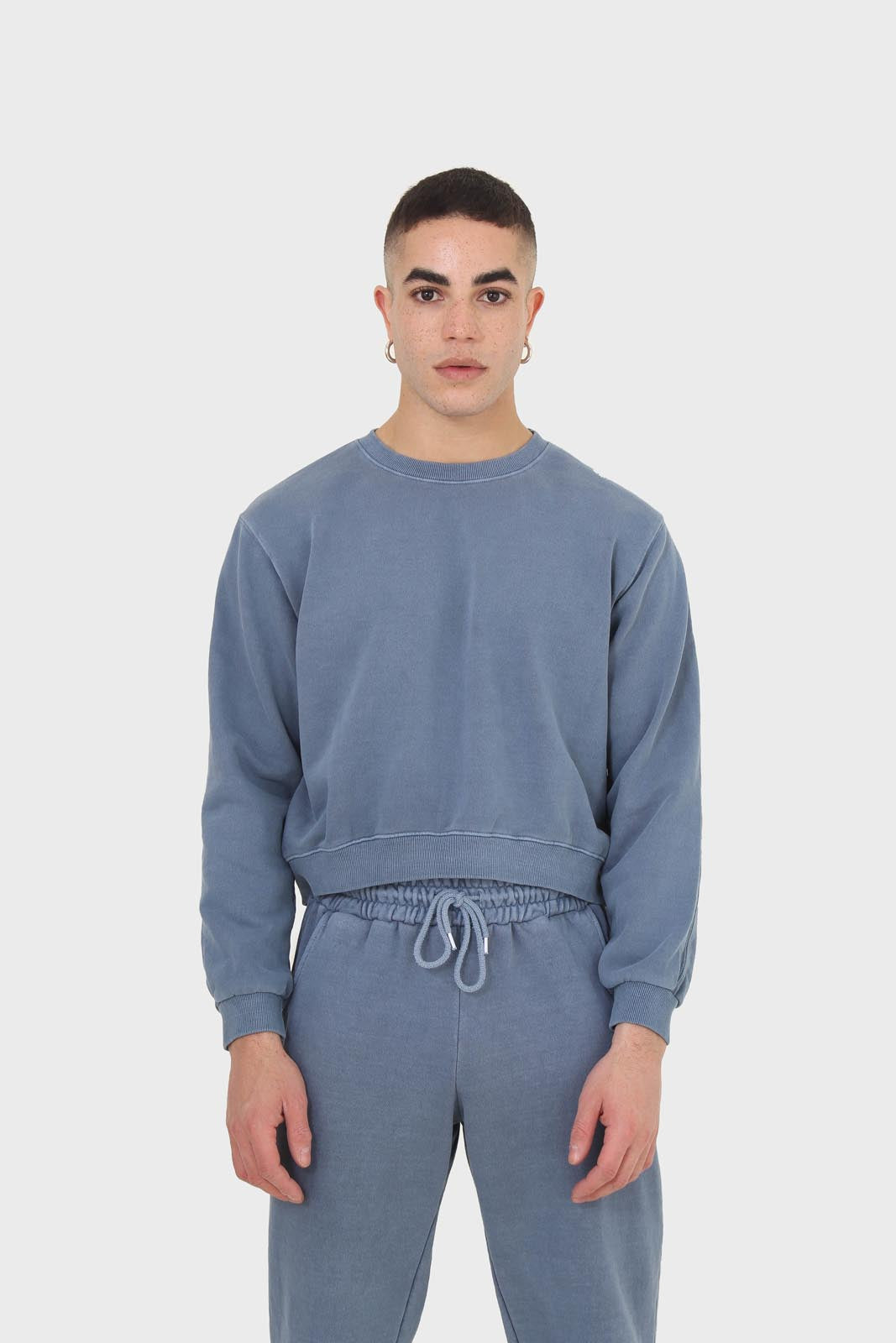 Dusty blue pigment oversized sweatshirt