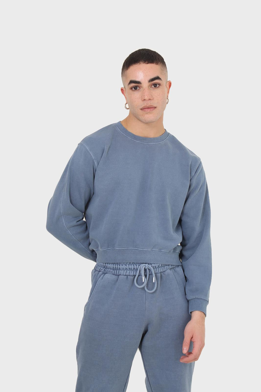 Dusty blue pigment oversized sweatshirt
