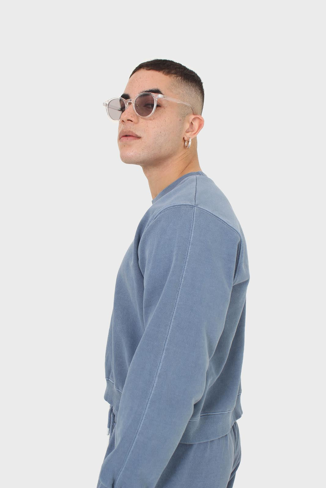 Dusty blue pigment oversized sweatshirt