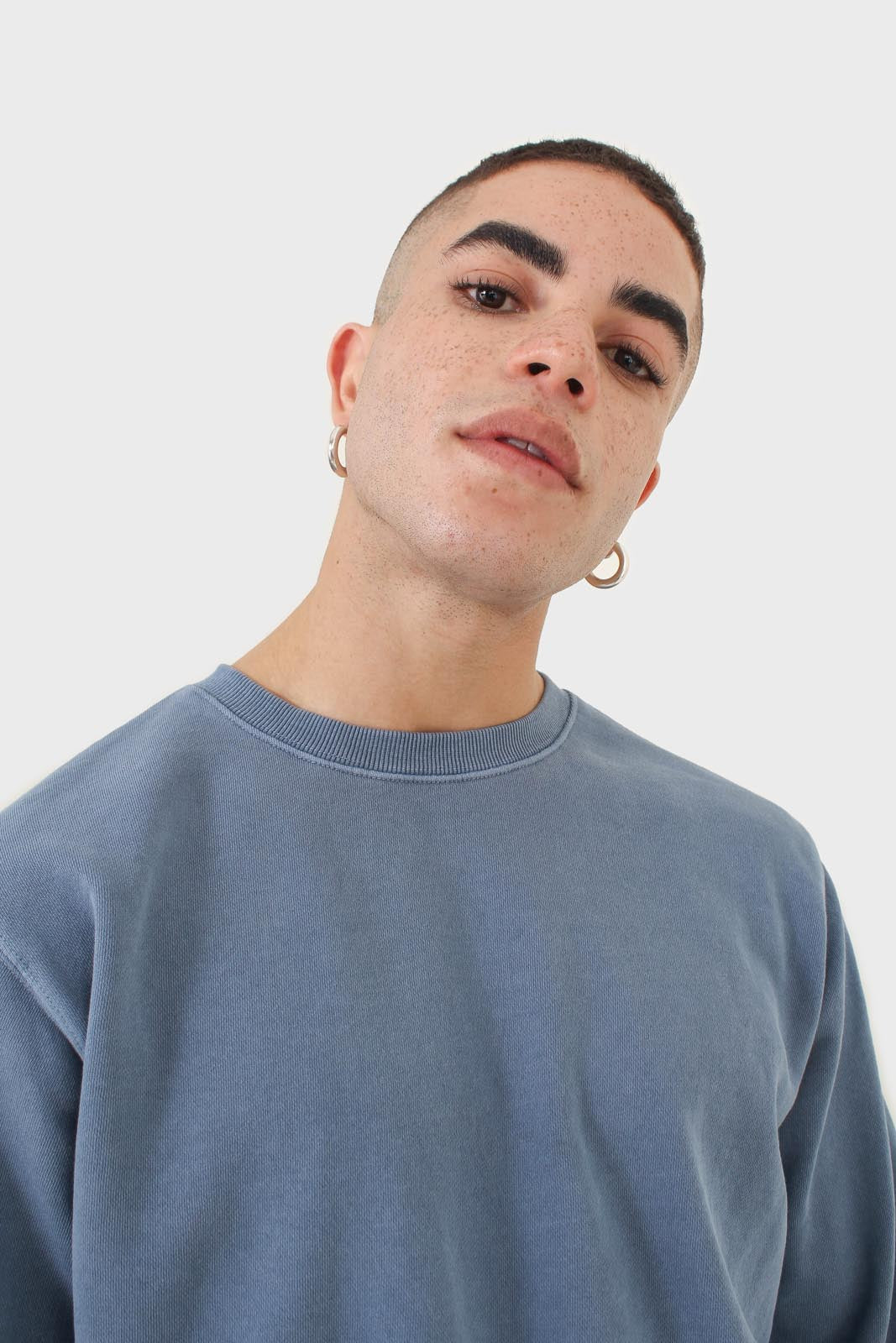 Dusty blue pigment oversized sweatshirt