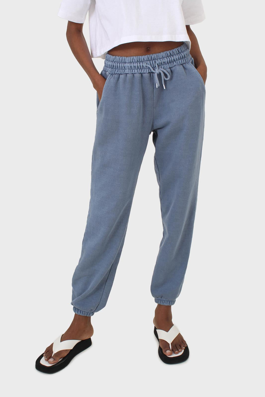 Dusty blue pigment sweatpants