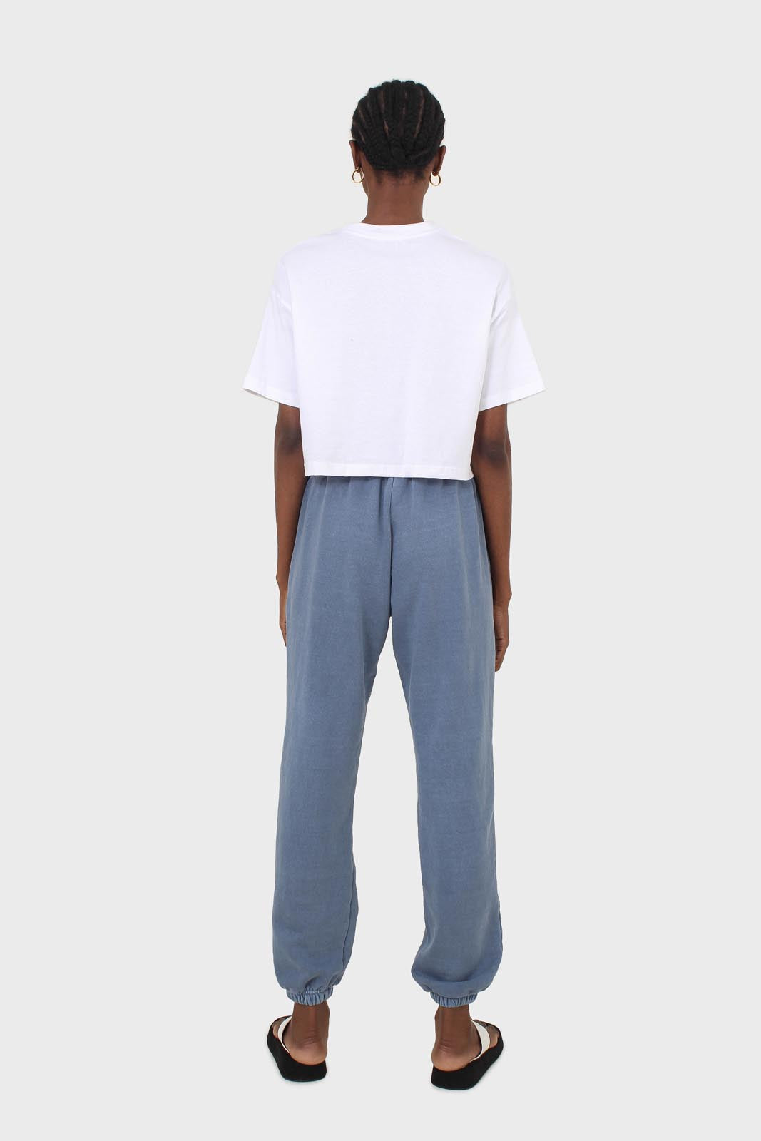 White perfect cropped short sleeve tee