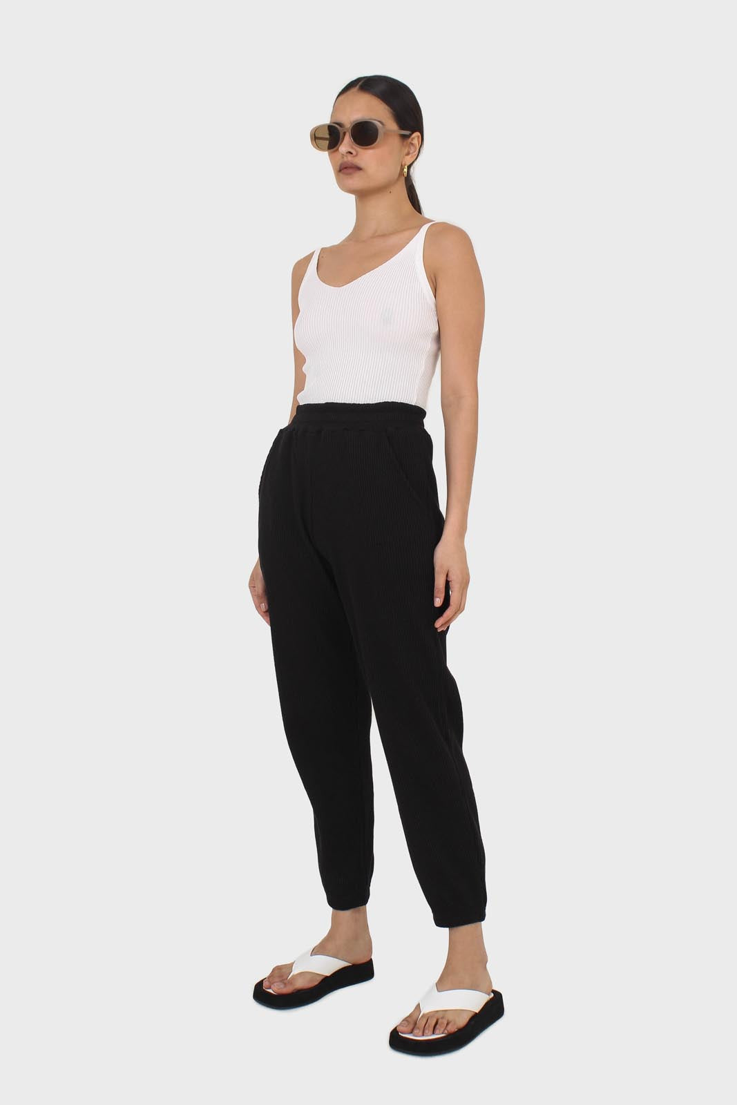 Ivory v-neck knit tank