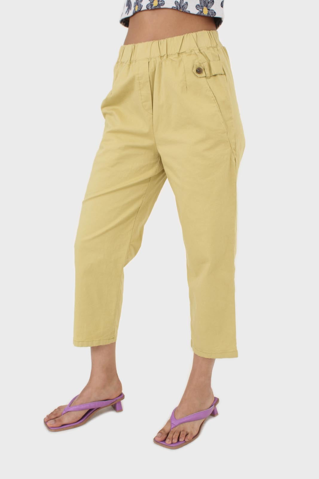 Yellow elasticated waistband trousers