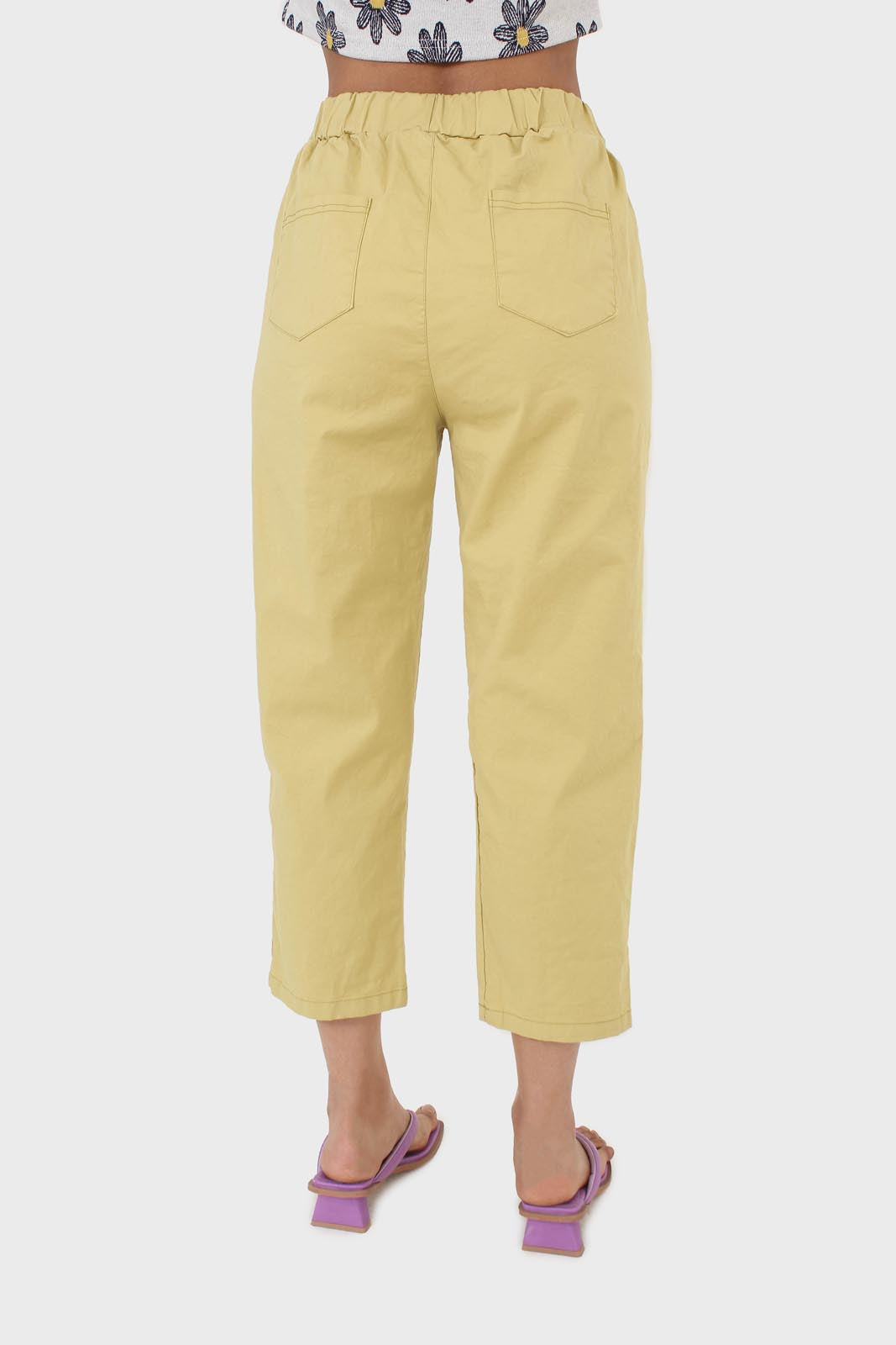Yellow elasticated waistband trousers