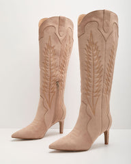 Shiva Western Faux Suede Boots
