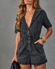 Favorite Feeling Denim Romper