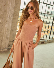Sunwashed Muse Strapless Jumpsuit