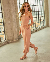 Sunwashed Muse Strapless Jumpsuit