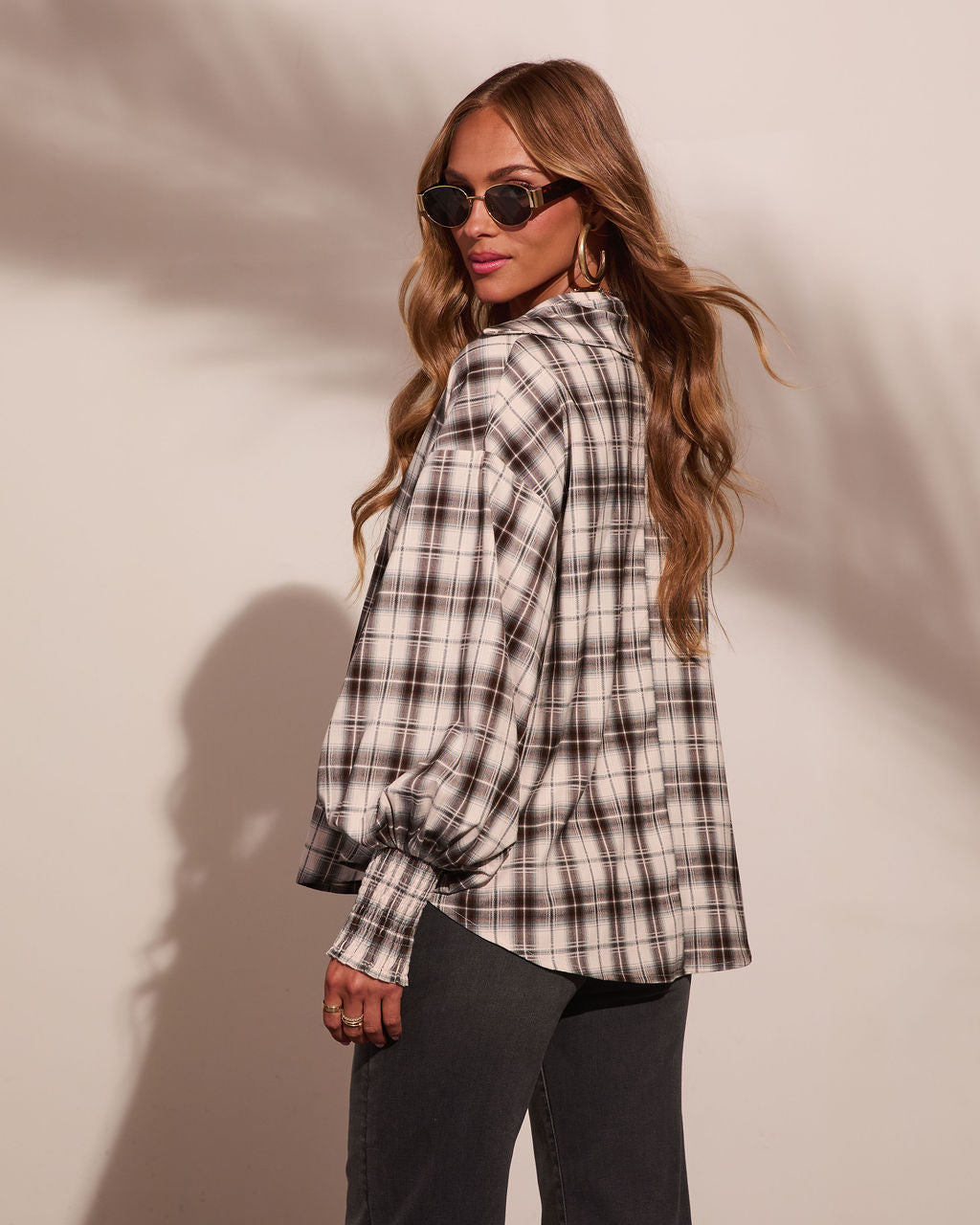 Chic Chapter Plaid Button Down Top