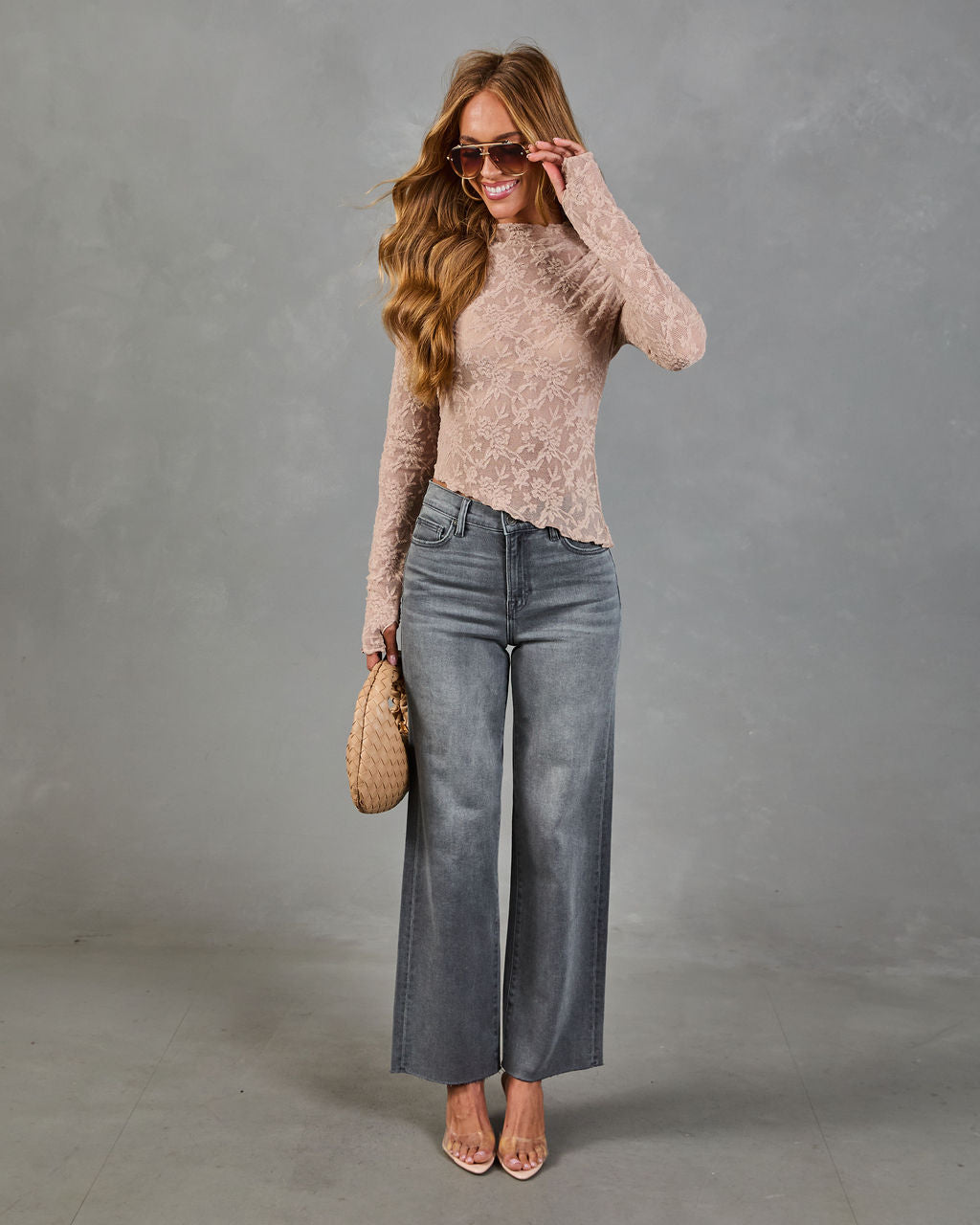Twilight Romance Lace Mock Neck Top